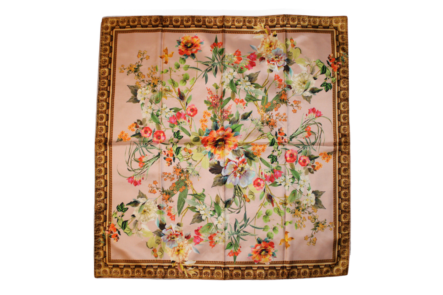 Foulard Kali in seta, con motivo floreale, Q7LAB