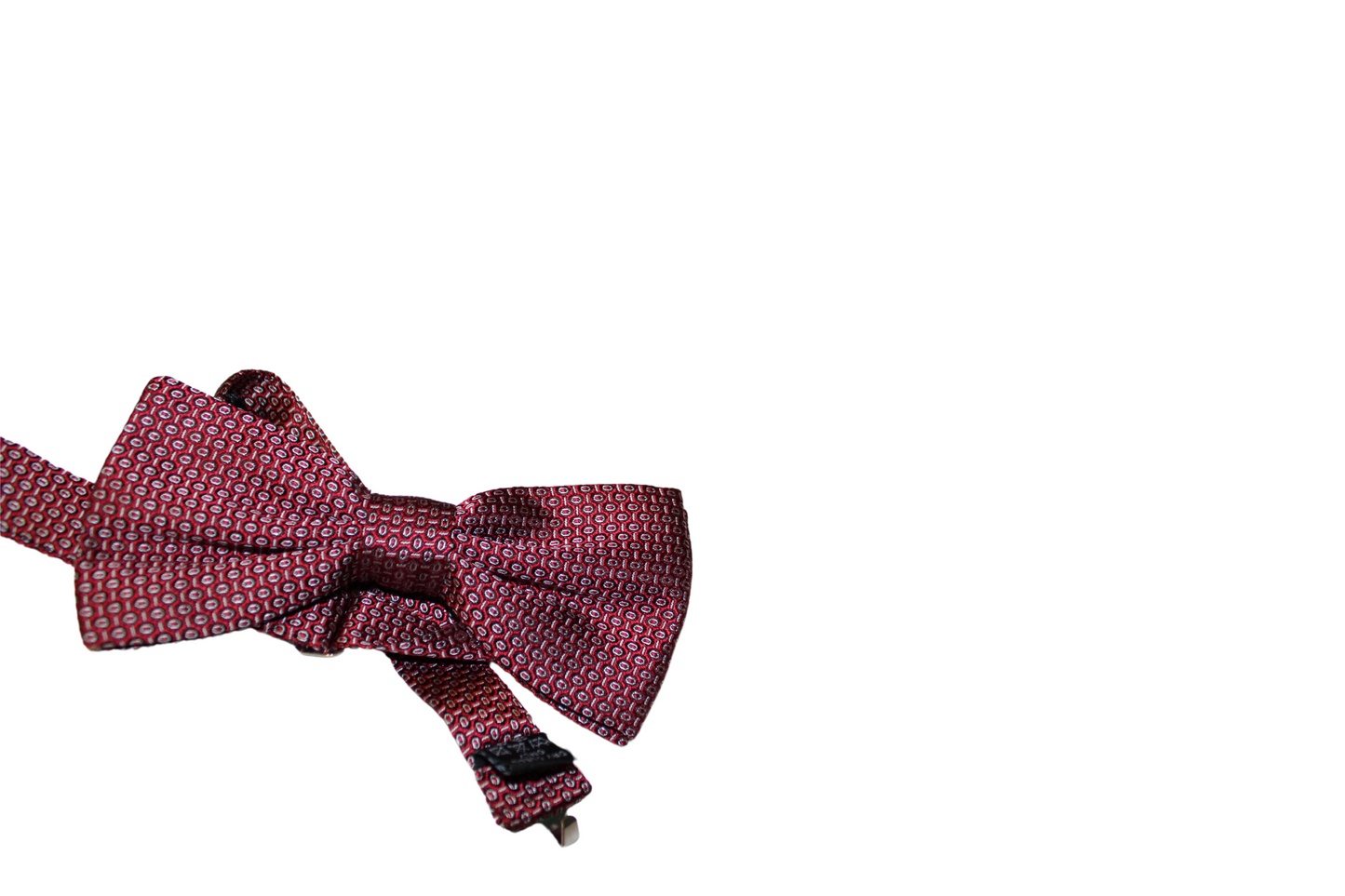 Papillon sartoriale Bogart in jacquard di seta rosso, Q7LAB Made in Italy