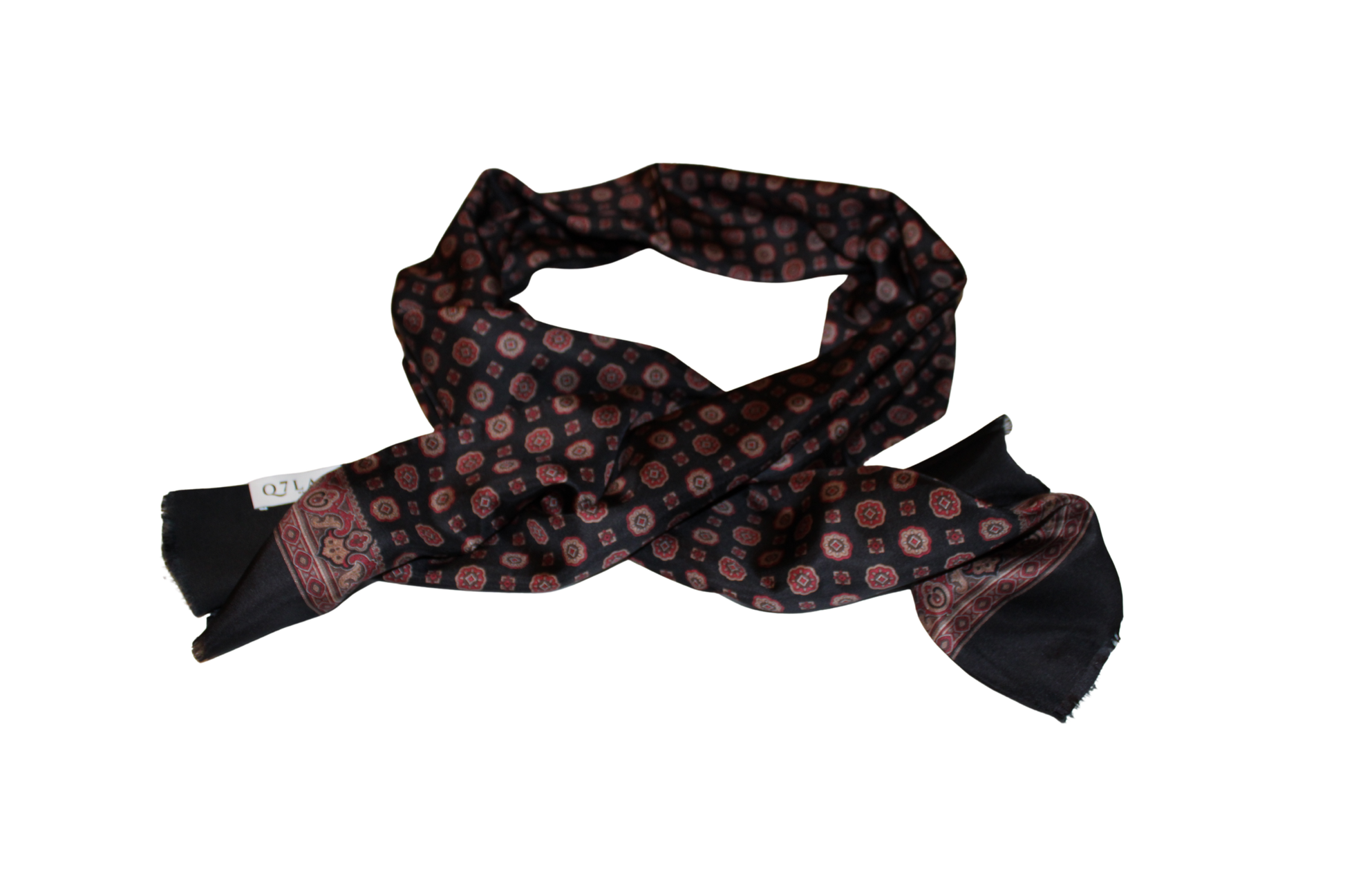 Sciarpa tubolare sartoriale in twill di seta blu navy - Q7LAB | Italian brand of luxury accessories crafted by artisans