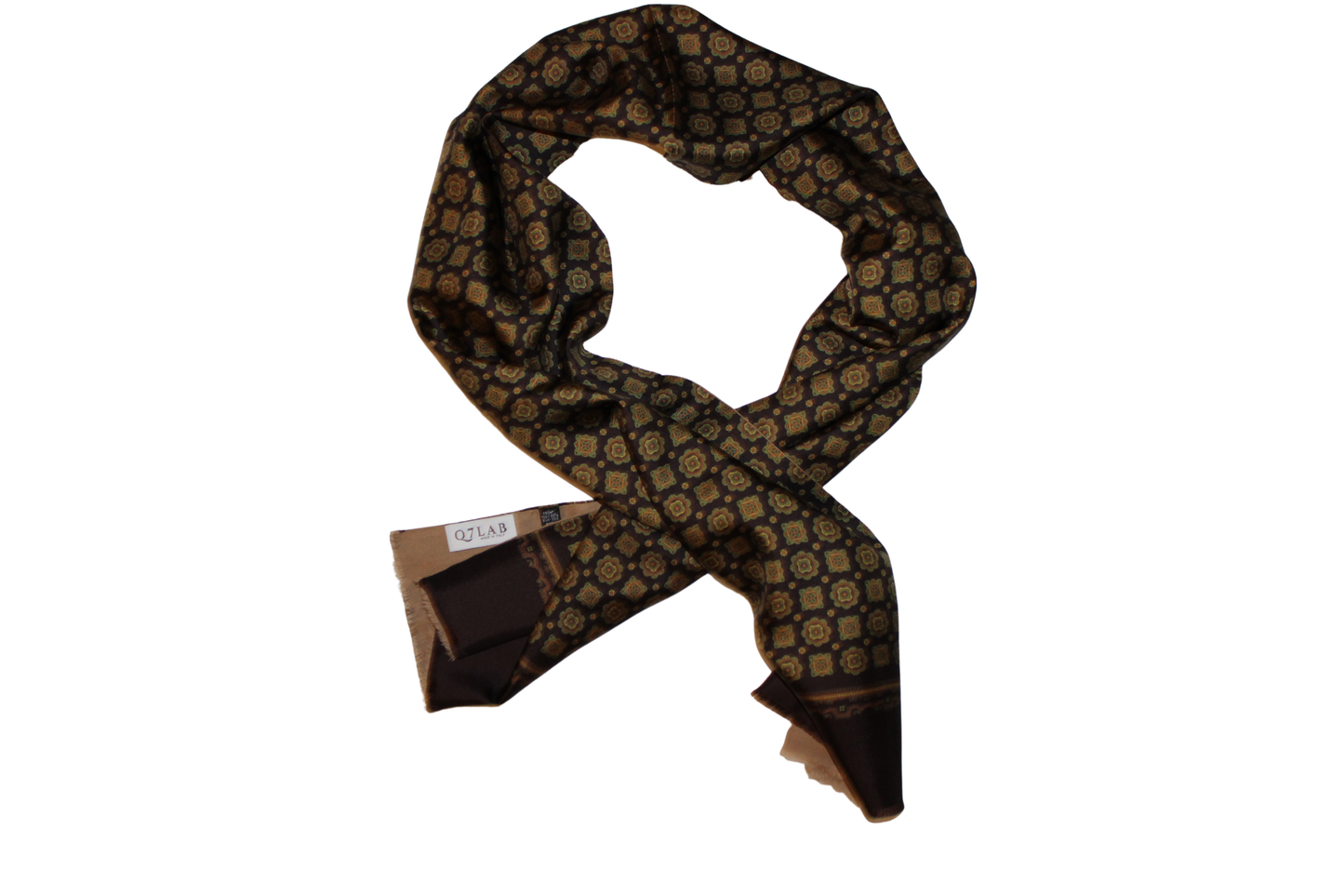 Sciarpa tubolare sartoriale in twill di seta bordeaux - Q7LAB | Italian brand of luxury accessories crafted by artisans