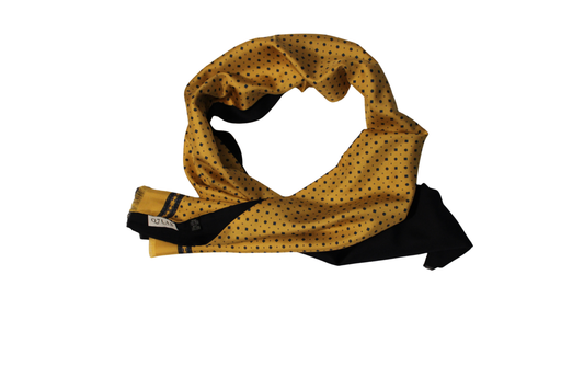 Sciarpa tubolare sartoriale in twill di seta giallo - Q7LAB | Italian brand of luxury accessories crafted by artisans