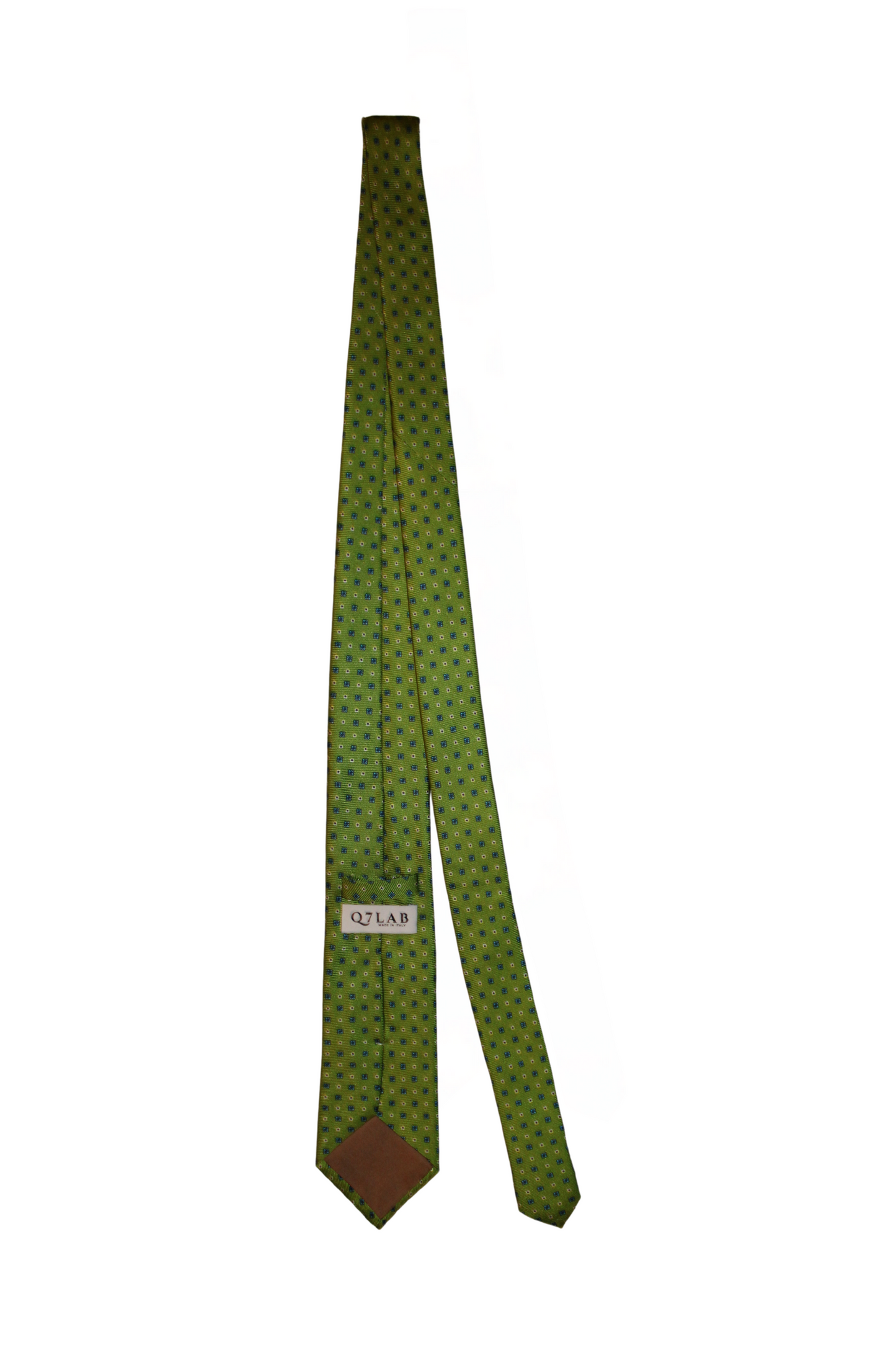 Cravatta sartoriale Gaudí in twill di seta verde - Q7LAB | Italian brand of luxury accessories crafted by artisans