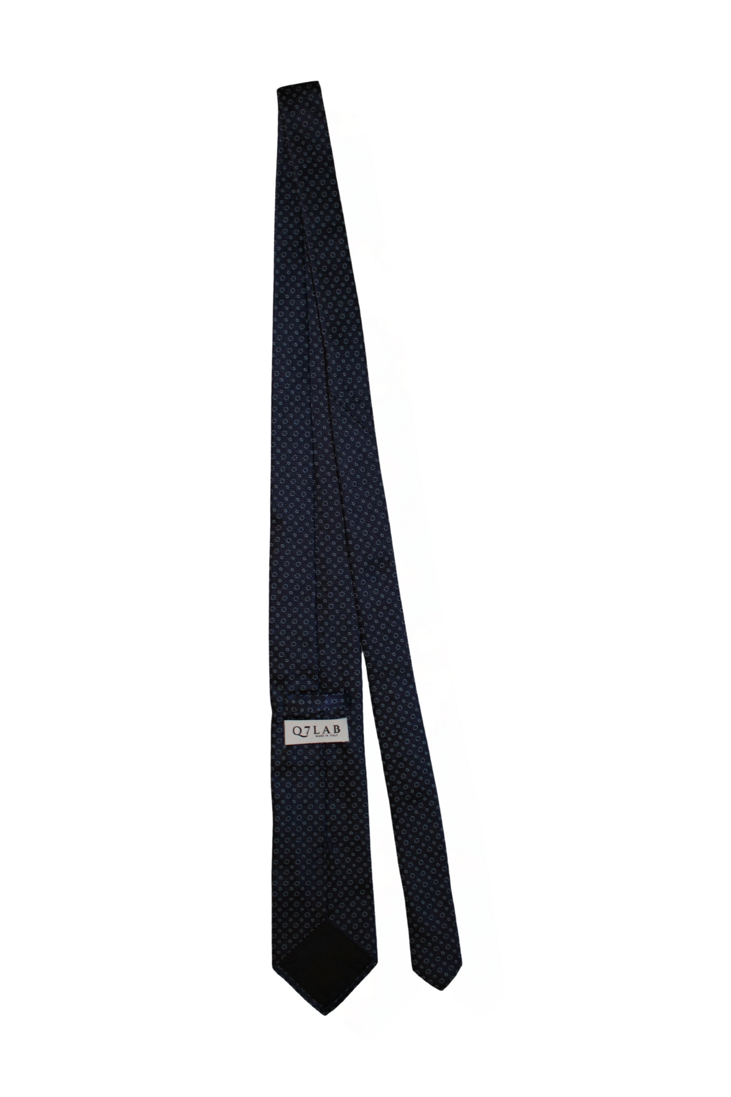Cravatta Uomo Classica 100% Seta Tessuta Jacquard Nero E Bianco A Righe E Pois