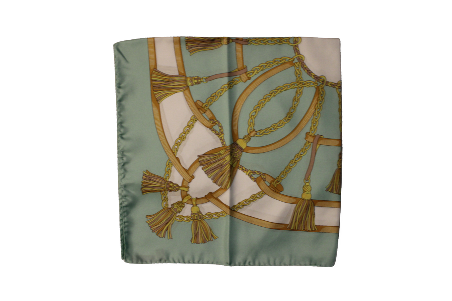 Foulard Atena in seta, con motivo barocco, Q7LAB Made in Italy