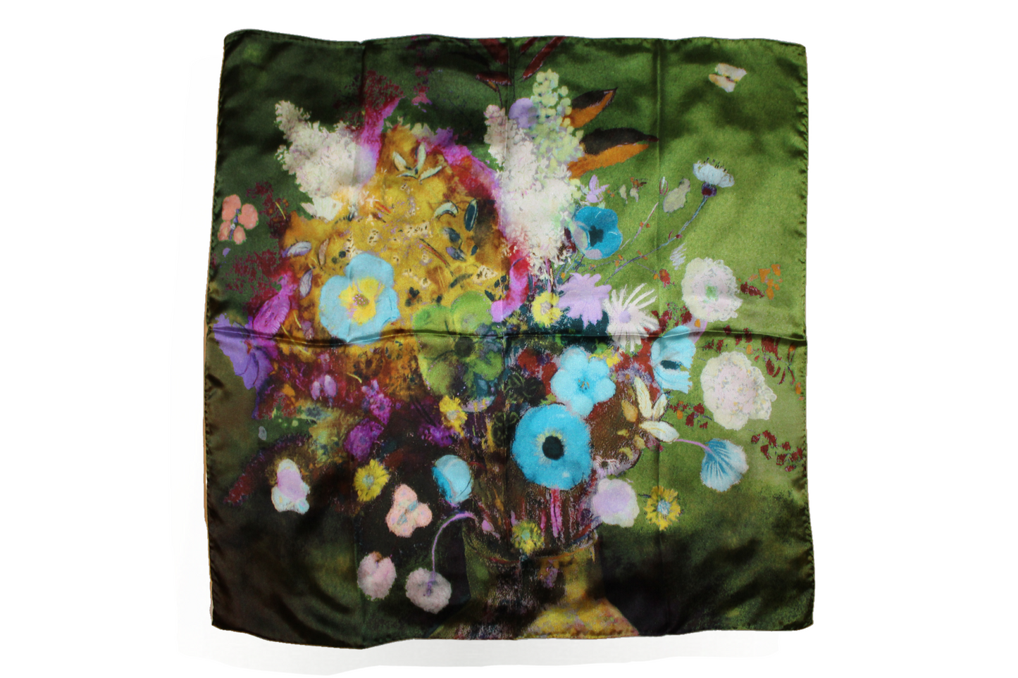 Foulard Cibele in seta con motivo floreale Q7LAB Made in Italy