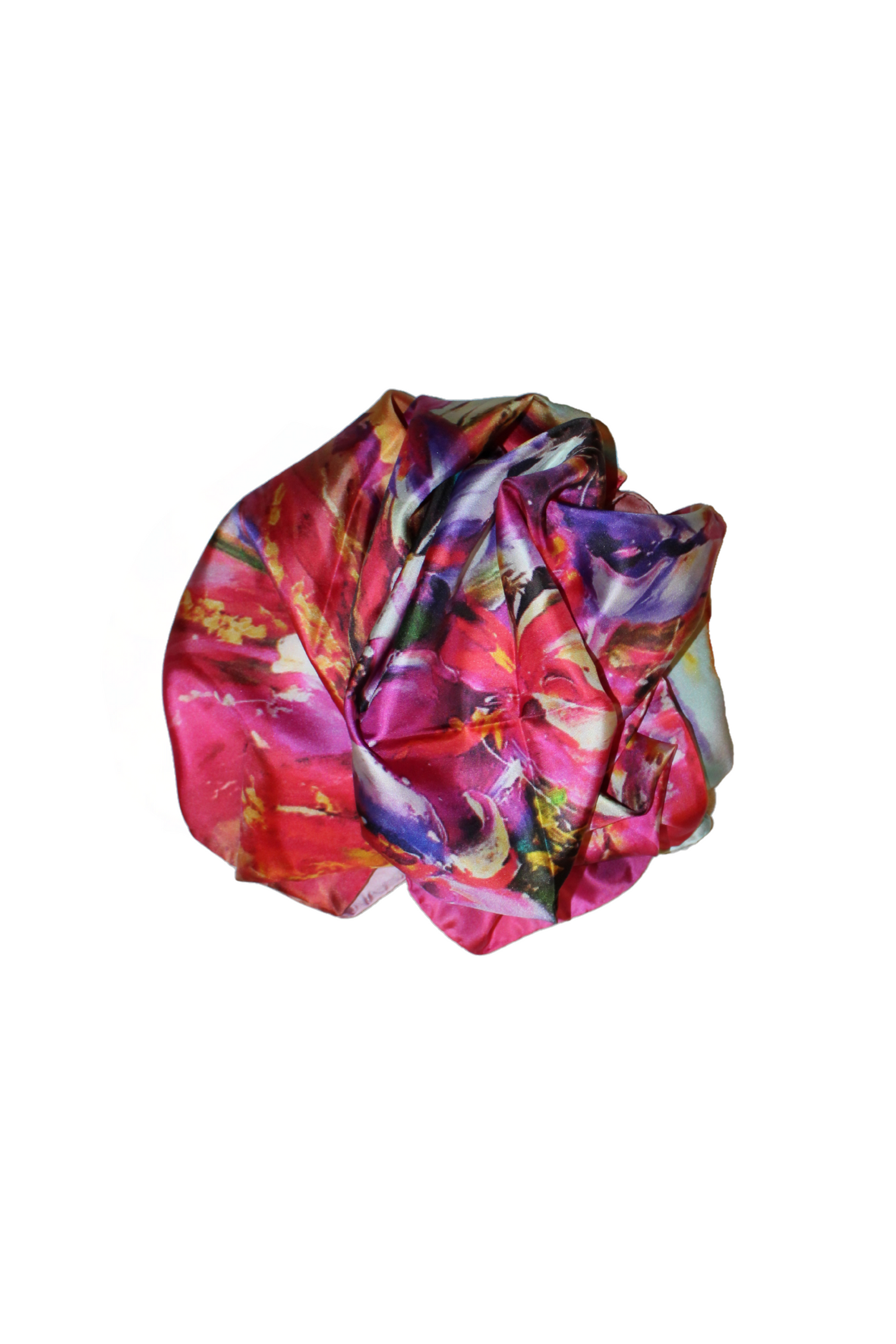 Foulard Lakshmi in seta con motivo floreale - Q7LAB | Italian brand of luxury accessories crafted by artisans