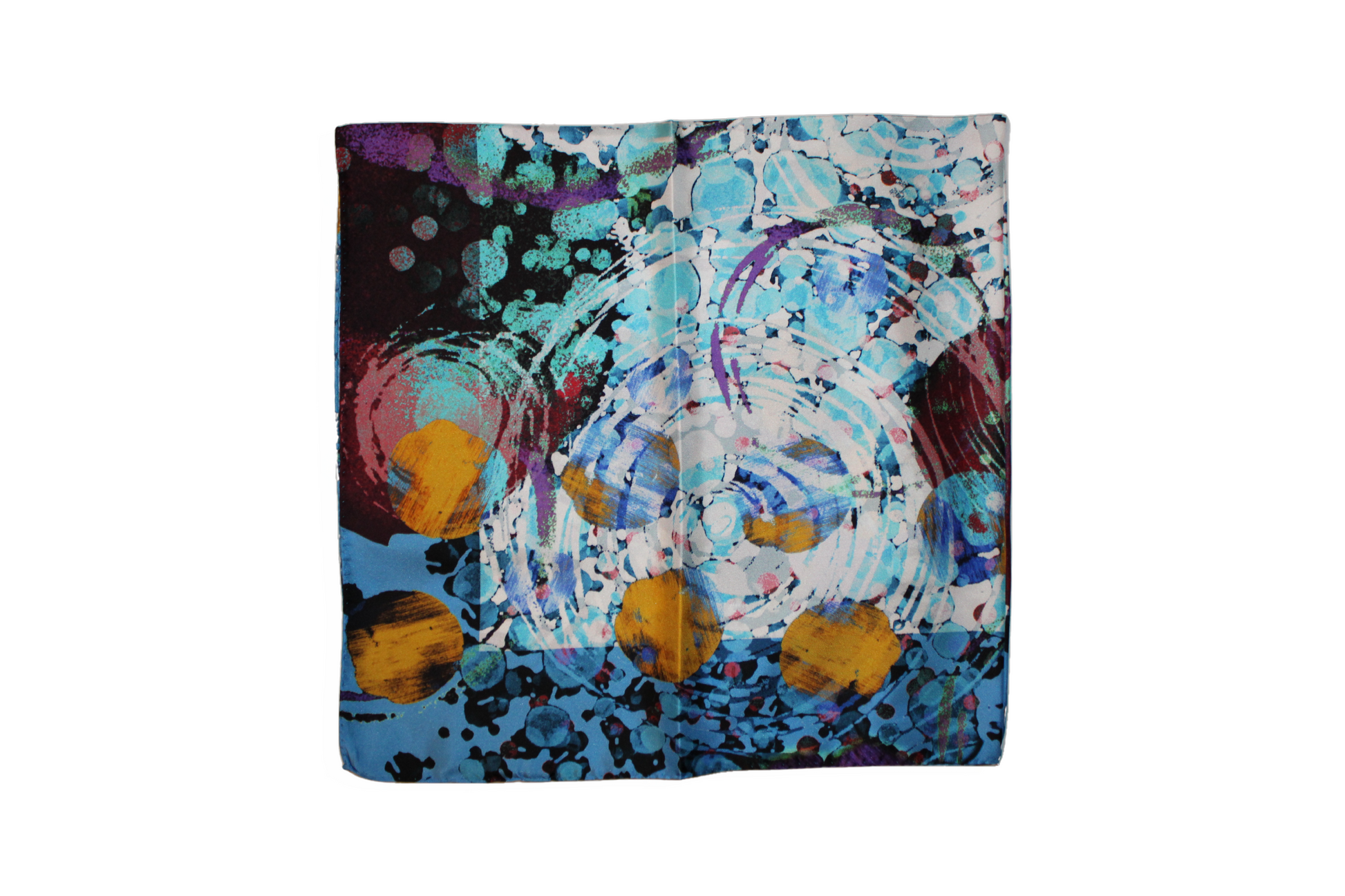 Foulard Tiamat in seta con motivo geometrico - Q7LAB | Italian brand of luxury accessories crafted by artisans