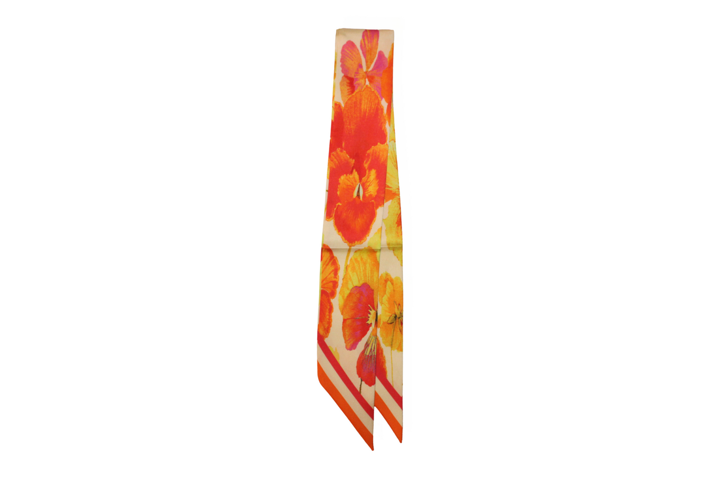 Twilly sartoriale Loren in twill di seta arancione - Q7LAB | Italian brand of luxury accessories crafted by artisans