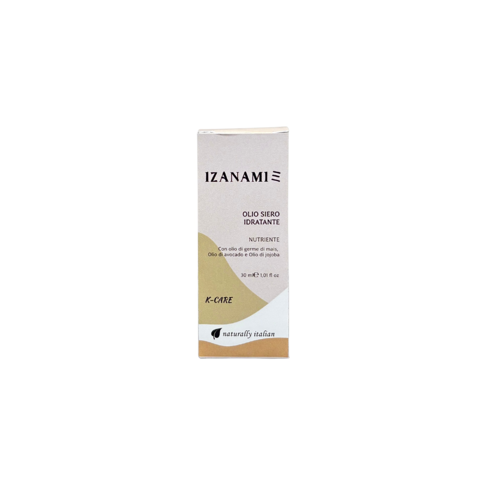 Olio siero idratante e nutriente della linea cosmetici biologici IZANAMI, cura viso con ingredienti naturali e skincare coreana