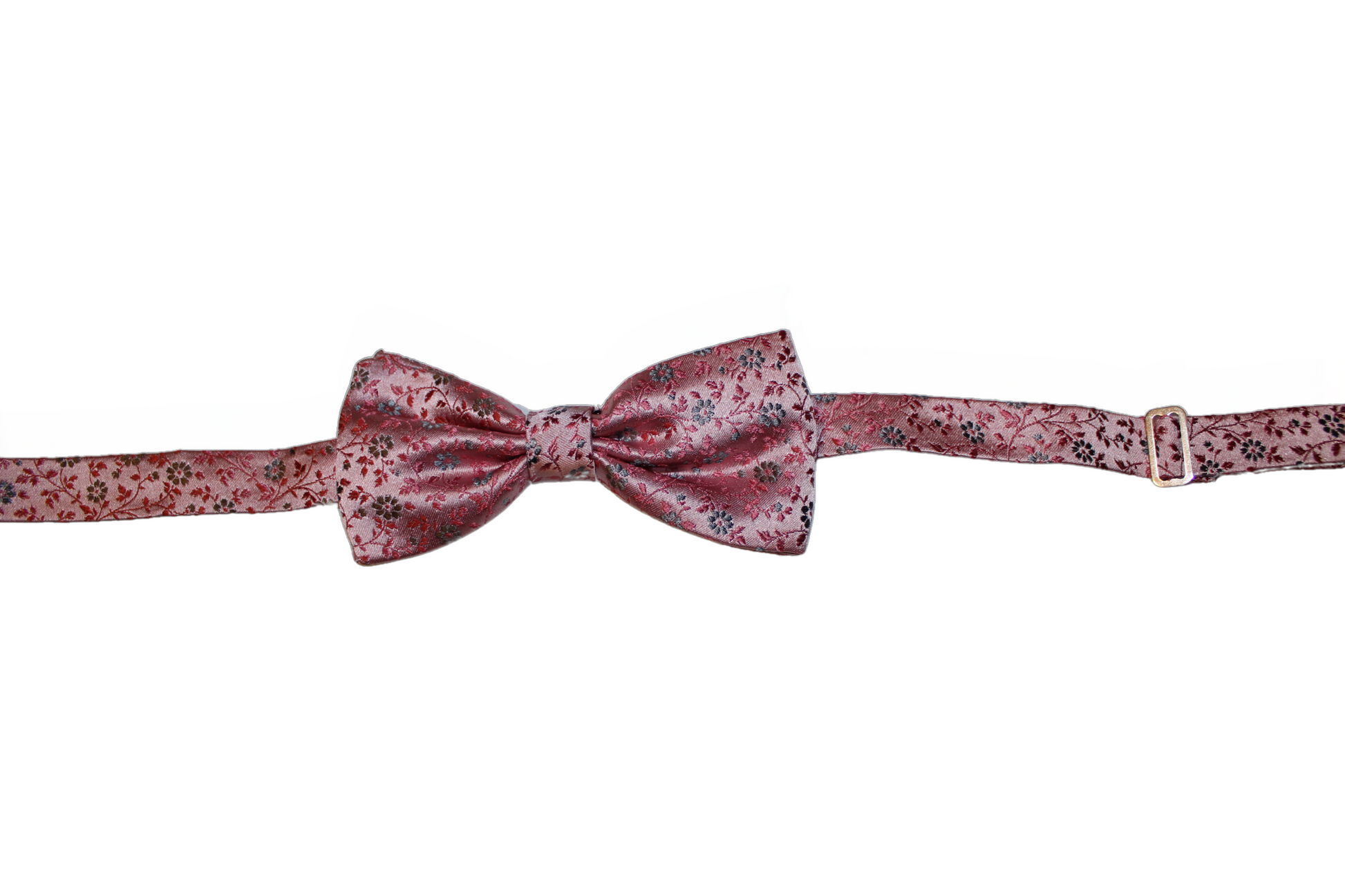 Papillon sartoriale Le Corbusier in jacquard di seta rosa, fantasia floreale, Q7LAB Made in Italy