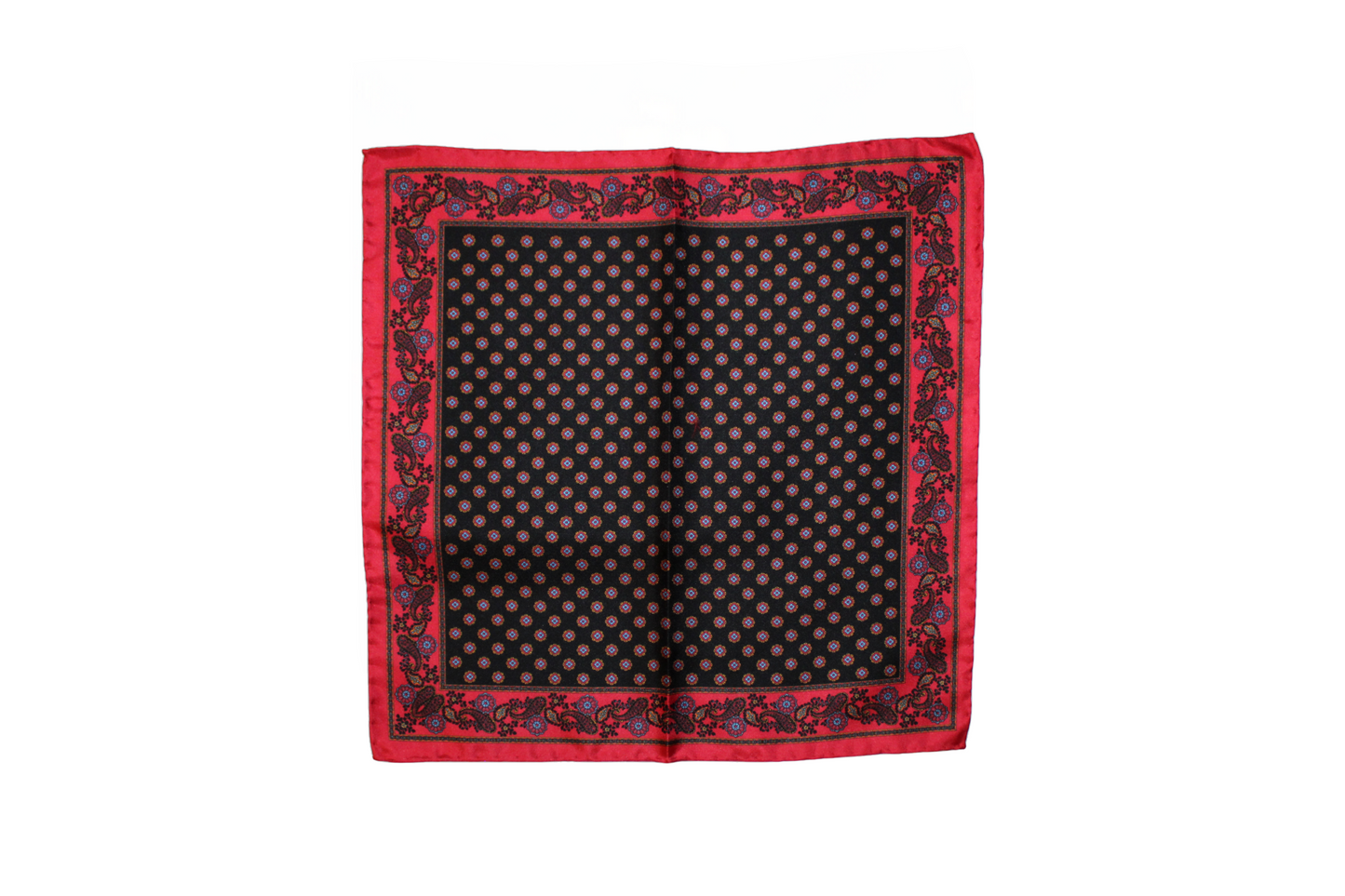 Pochette sartoriale Baudelaire in twill di seta blu navy, Q7LAB Made in Italy