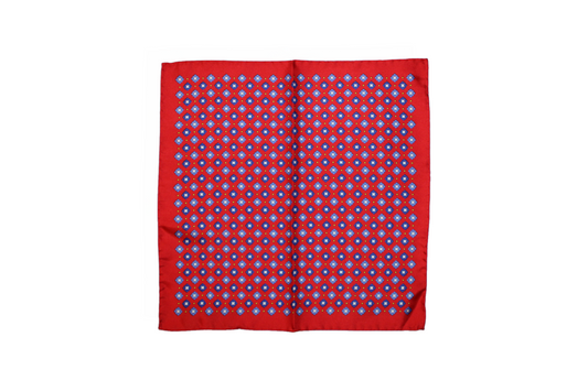 Pochette sartoriale Éluard in twill di seta rossa, Q7LAB Made in Italy