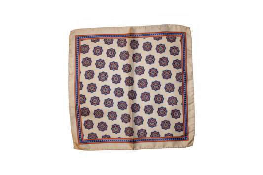 Pochette sartoriale Gibran in twill di seta oro, Q7LAB Made in Italy