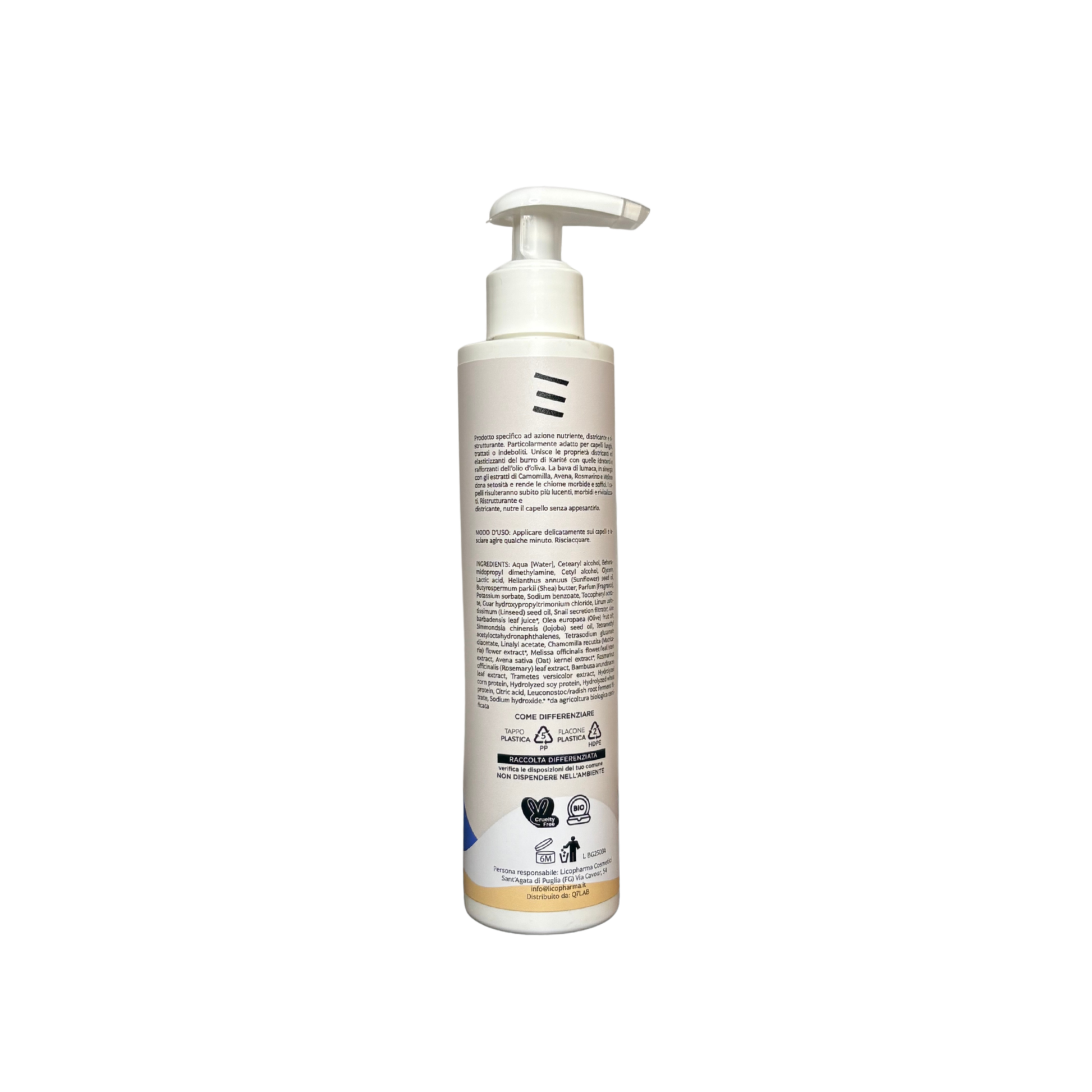 Izanami Q7Lab snail secretion hair conditioner nourishing and repairing formula for soft, smooth and deeply hydrated hair