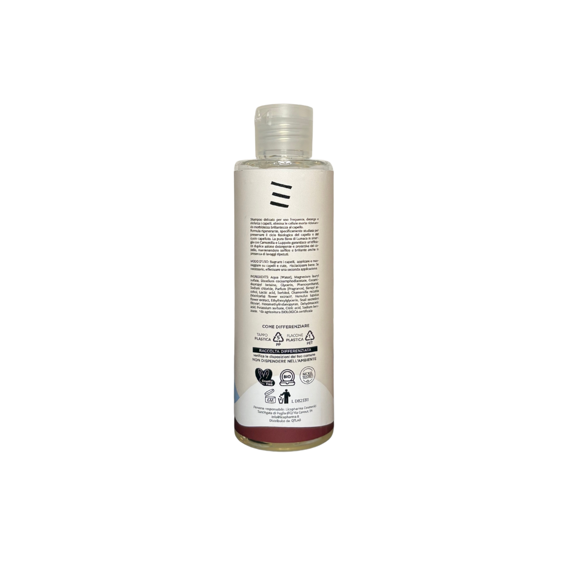 Izanami Q7Lab snail secretion shampoo nourishing and repairing hair care formula for smooth, hydrated and revitalized hair