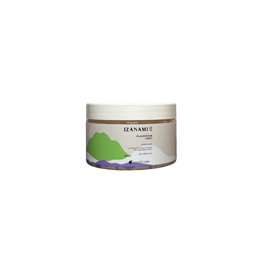 Talasso scrub corpo Izanami Q7Lab trattamento esfoliante ai sali marini per pelle liscia, luminosa e rivitalizzata