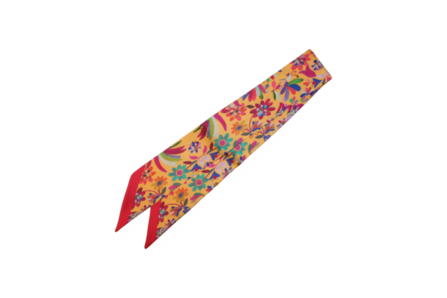 Twilly sartoriale Deledda in twill di seta giallo Q7LAB Made in Italy brand