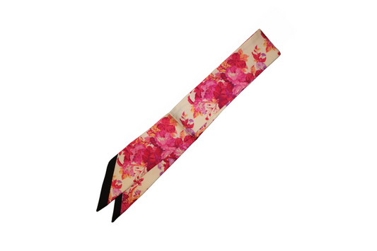 Twilly sartoriale Kelly in twill di seta bianco, Q7LAB Made in Italy