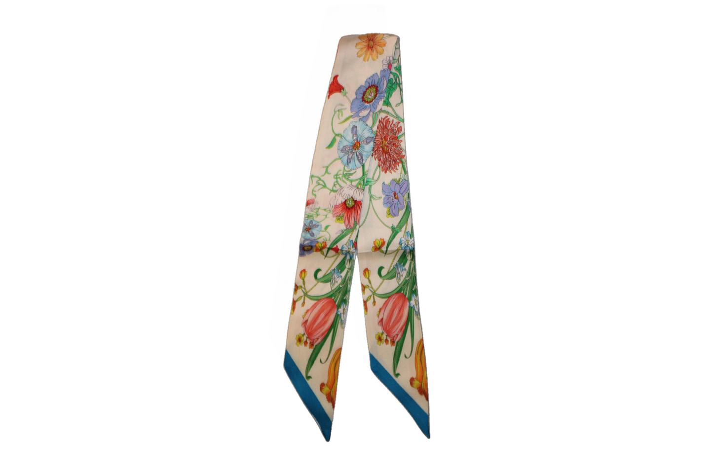 Twilly sartoriale O’Keeffe in twill di seta bianco, Q7LAB Made in Italy